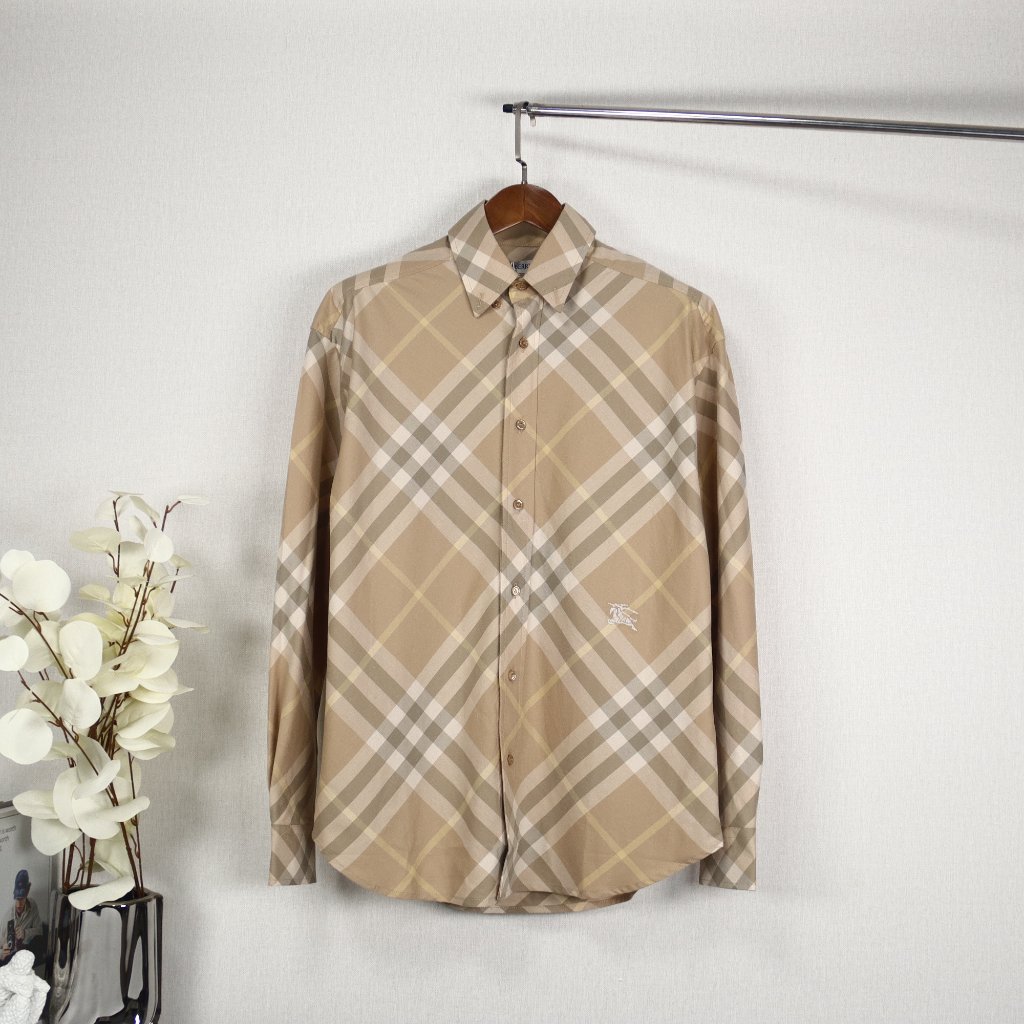 Burberry Warhorse Embroidered Check Shirt Jacket Size L